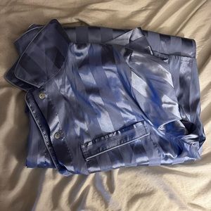 Intimately free people silk wide pinstripe pajamas.